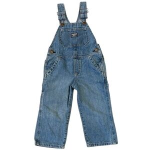 OshKosh B’Gosh Denim Overalls Blue Carpenter Jean 100% Cotton Unisex 2T Toddler